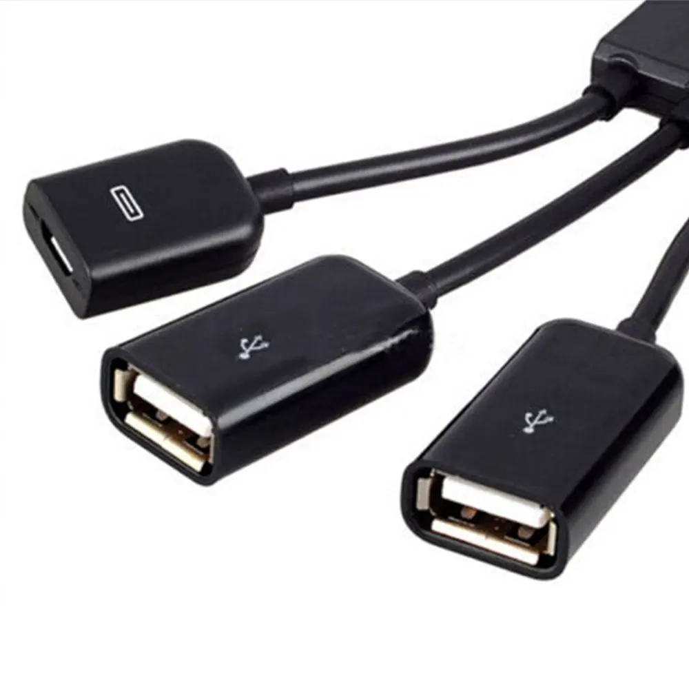 3 в 1 Мужской и Женский двойной Micro USB 2 0 хост OTG Кабель-адаптер | Электроника
