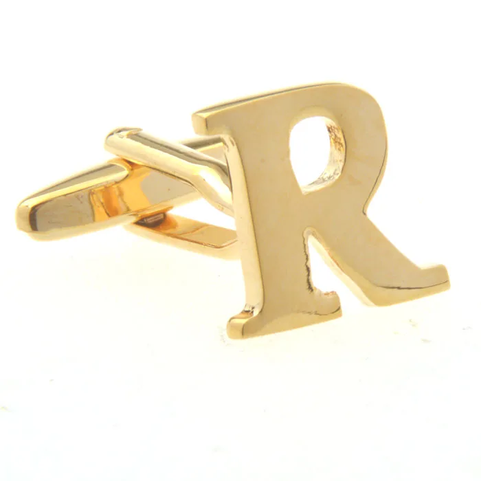 Letter R cufflinks Men's shirt cuff link wedding gift | Украшения и аксессуары