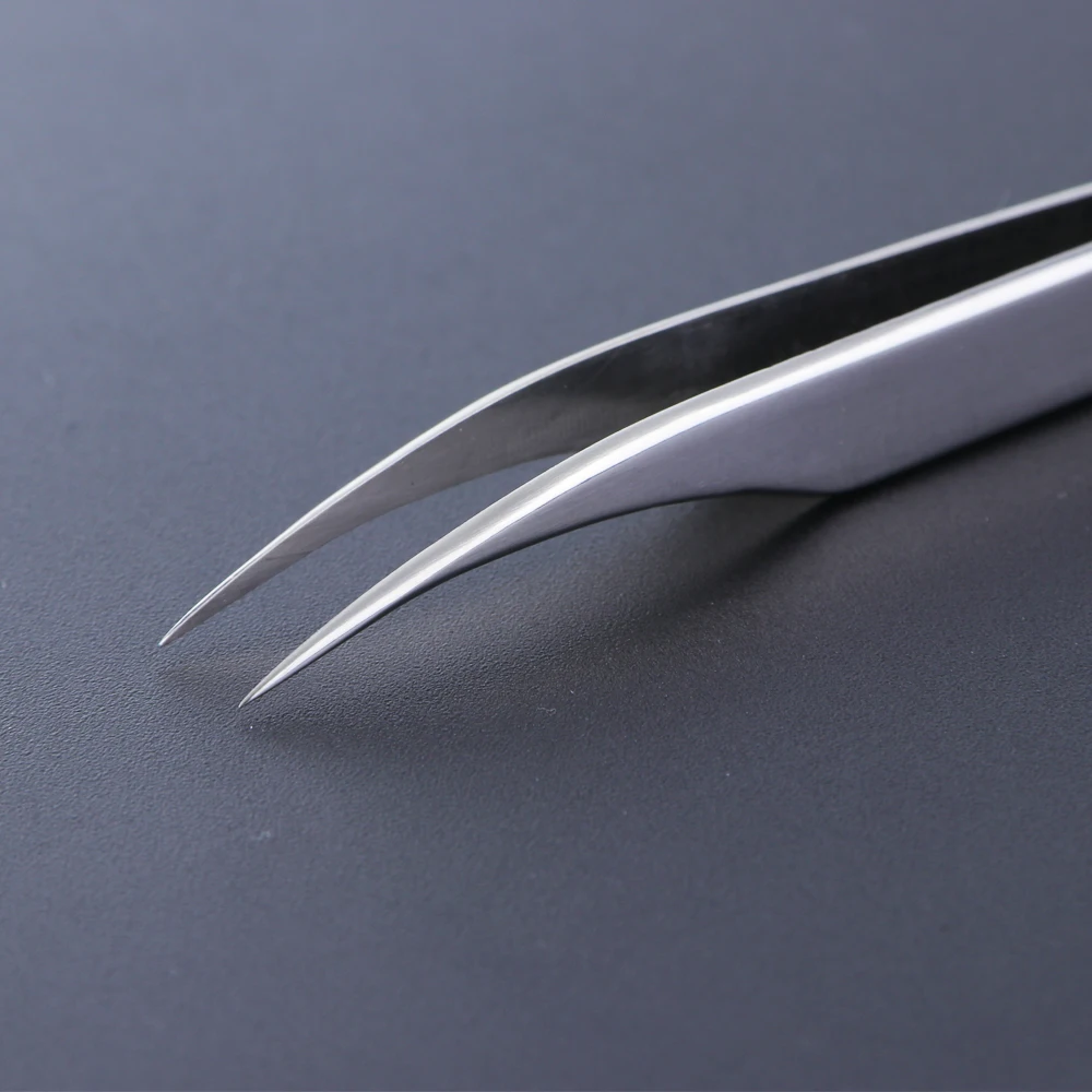 Пинцет из нержавеющей стали для наращивания ресниц 1 шт. изогнутый Прямой пинцет