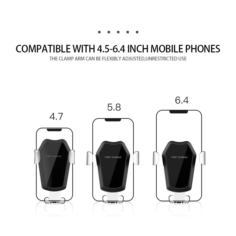 10 Вт Qi автомобильное беспроводное зарядное устройство для iPhone XS 8 Samsung S9
