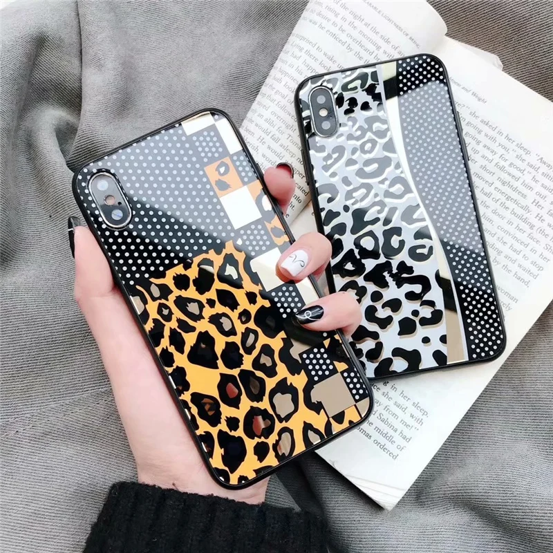 Plating Leopard Mirror Phone Case Cover For Iphone 7 XS Max XR X 8 6 6S Plus Luxury Hard Back Cases Colorful Fashion Capa Shell |