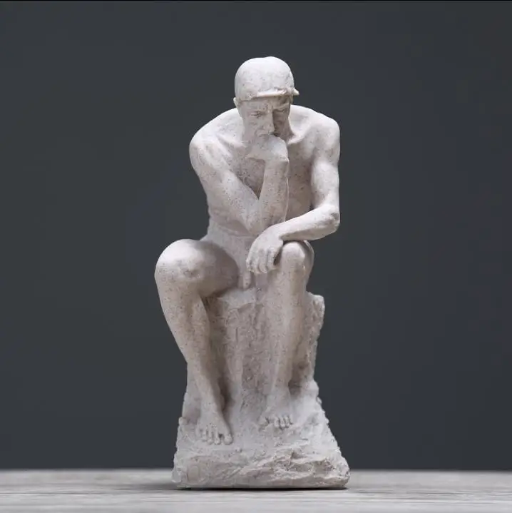 Статуя Thinker Rodin изобразительная скульптура для мужчин фигура в Стиле Ню настоящая