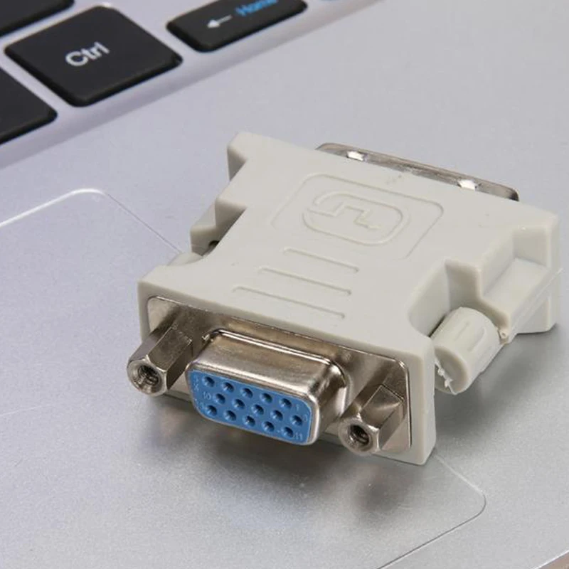 Alloyseed DVI 24+5 Male to VGA Female Converter DVI to VGA Adapter VGA Monitors Graphics Display Interface Conversion Plug