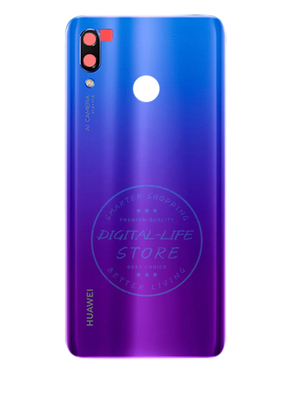 Для huawei Nova 3 задняя крышка батареи корпус камера Стекло huawei Nova3 задняя батарея замена двери Ремонт Запчасти