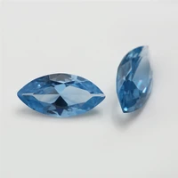 50pcs 2x313x18mm marquise shape loose stone blue synthetic stone for jewelry diy gems stone 106