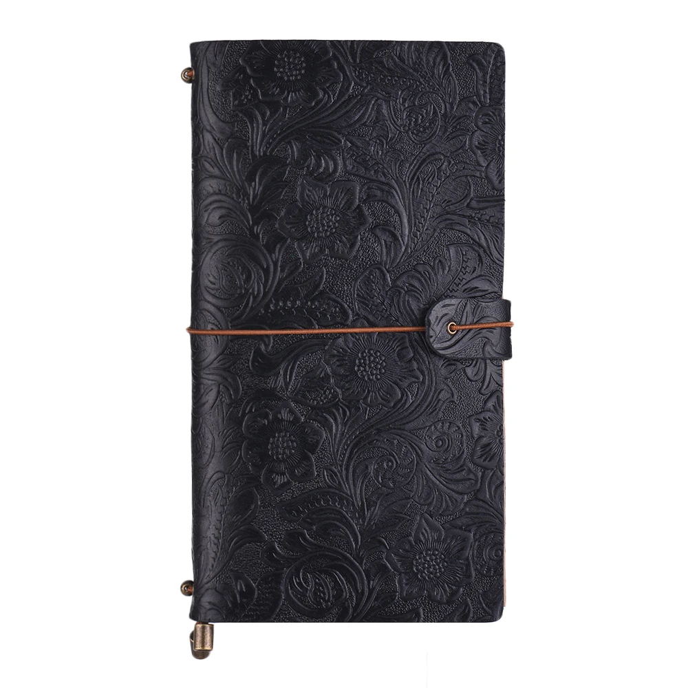 Antique Embossed Notebook Diary Leather Travel Journal Bound Refillable Daily Notepad Lined Blank Grid Paper Business Office | Канцтовары