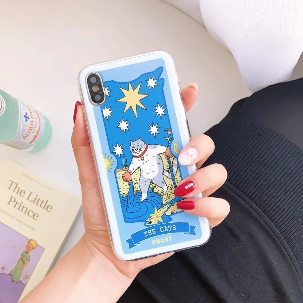 ORYKSZ Прозрачный чехол для телефона для iPhone 11 Pro Max XR Xs Max Xs силиконовый чехол из ТПУ с рисунком кота для iPhone X 6 6s 7 8 plus задняя крышка