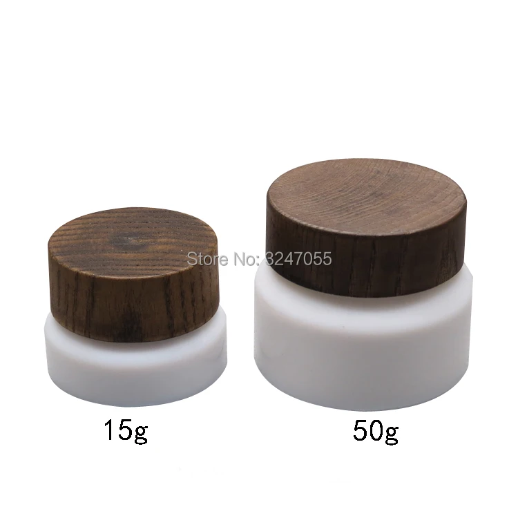 

15g50g 10pcs/Lot High Quality Glass Facial Cream Jar, DIY White Empty Cosmetic Mask Container, Portable Eye Cream Refillable Pot