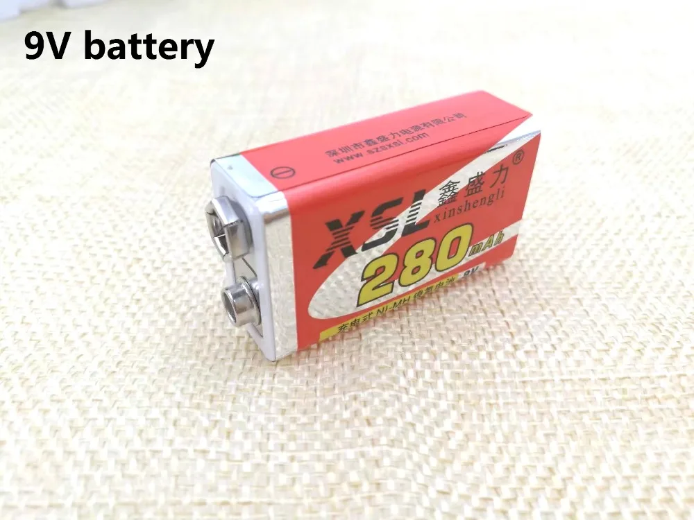 2 шт. XSL-6F22 батарея 9V 280 mAh батареи мультиметр Аккумуляторы для микрофона |