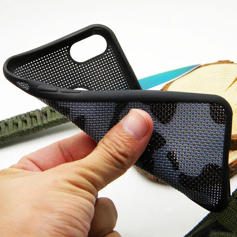 2017 Новый дизайн чехол для iphone 7 и Plus с дышащей сеткой излучающий камуфляжный