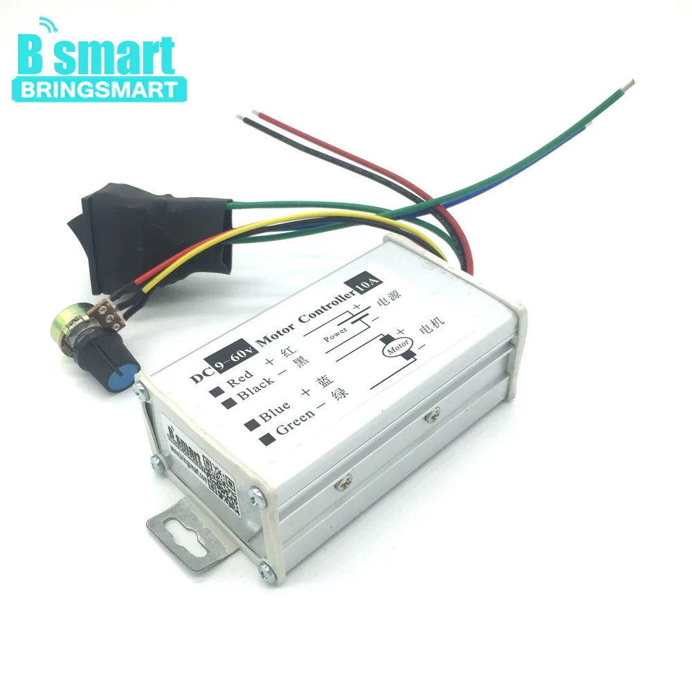 Контроллер скорости электродвигателя Bringsmart CCM6D PWM DC 9 60 в Реверсивный беговый 10 А