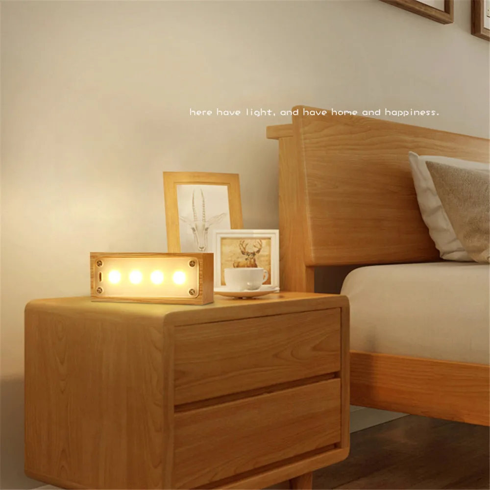 

Dimmable LED Night Lamp USB Rechargeable 4 Leds Warm White Work Light Magnetic for Bedroom,Foyer,Reading Room DC5V