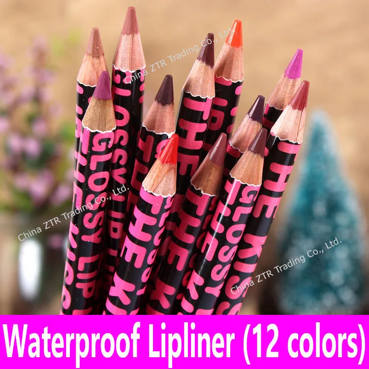Водостойкая Подводка для губ высококачественный глянцевый карандаш 15 см 12