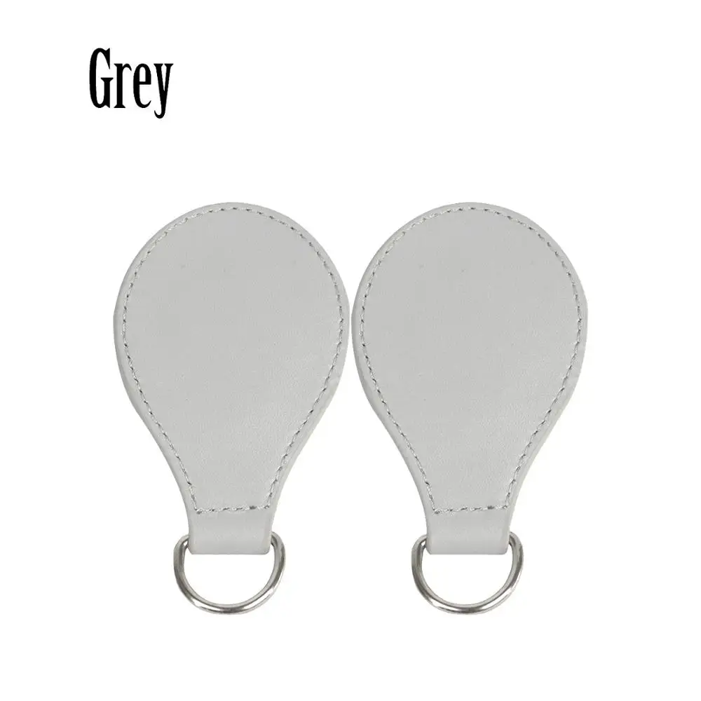 grey TANQU,, улучшенный рисунок по краям, 1 пара, 2 шт., блестящий каплевидный конец, для Obag, ручка, ПУ, капля, крепление для O сумки, Obasket, сделай сам, женская сумка - Цвет: grey
