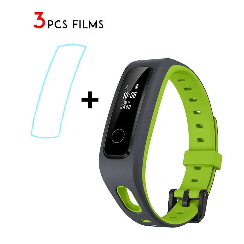 Смарт-браслет huawei Honor Band 4 для бега, Пряжка для обуви, Land Impact, профессиональный совет, кнопка для сна - Цвет: Shark gray n 3 films