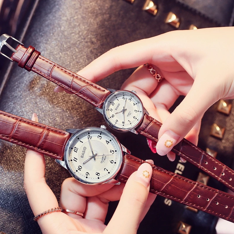 Часы наручные BASID мужские/женские кварцевые брендовые водонепроницаемые с