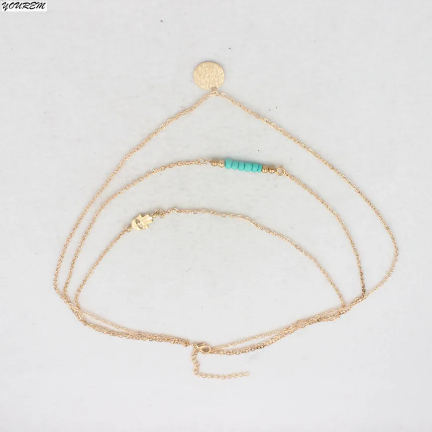 multi layered bohemia beads necklaces for women girls gift nickel free alloy fj023 | Украшения и аксессуары