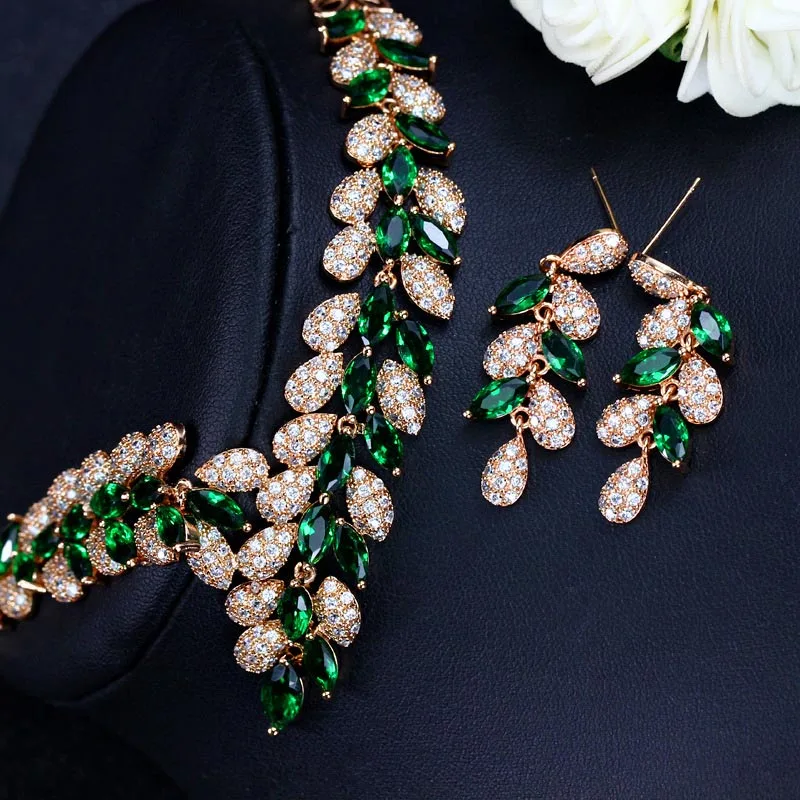 Женские вечерние ювелирные изделия Pera набор из колье и сережек с подвеской