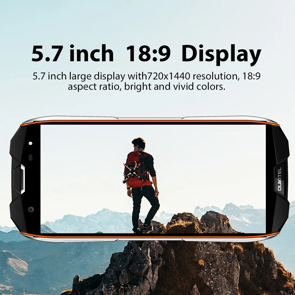 OUKITEL WP5000 4G IP68 мобильный телефон 5200mAh Helio P25 восьмиядерный 2,5 GHz 5," 18:9 HD+ дисплей 6GB+ 64GB 16MP+ 5MP прочный телефон