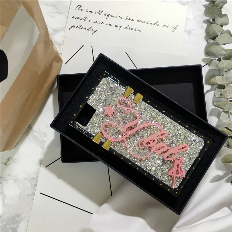 Уникальный Квадратный чехол с надписью под заказ для OPPO R11S R11 PLUS R17 PRO блестящий F9