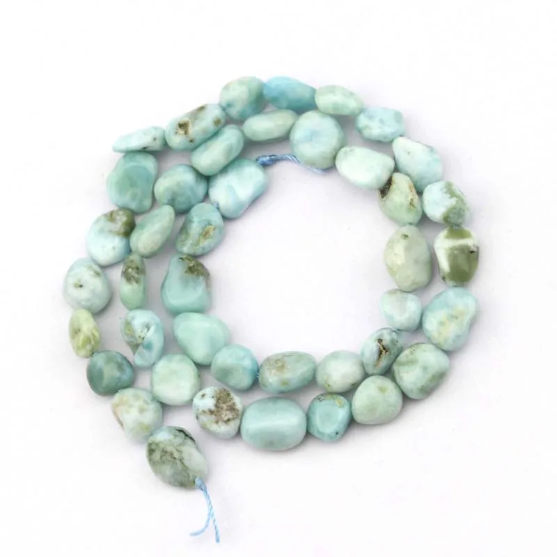 

freeform Larimar (Copper Pectolite) stone beads natural stone beads DIY loose beads for jewelry making beads srand 15" wholesale