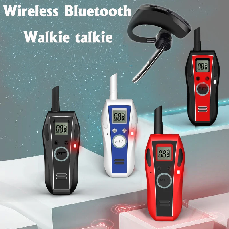 MINI Walkie Talkie Handheld Bluetooth Headset Wireless Earphone Small Size Two Way Radio Wireless Headphones Buletooth Earpiece