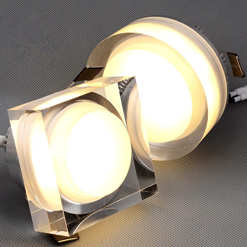 Фотолампа квадратная/круглая 1 Вт 3 5 7 Вт|downlight square|lamp forlamp for home |