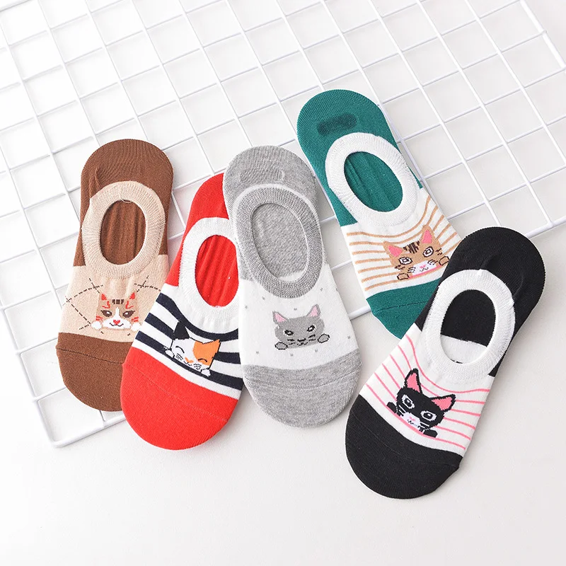 5 пар/упак. хорошее качество милые цветные женские носки тапочки для девочек