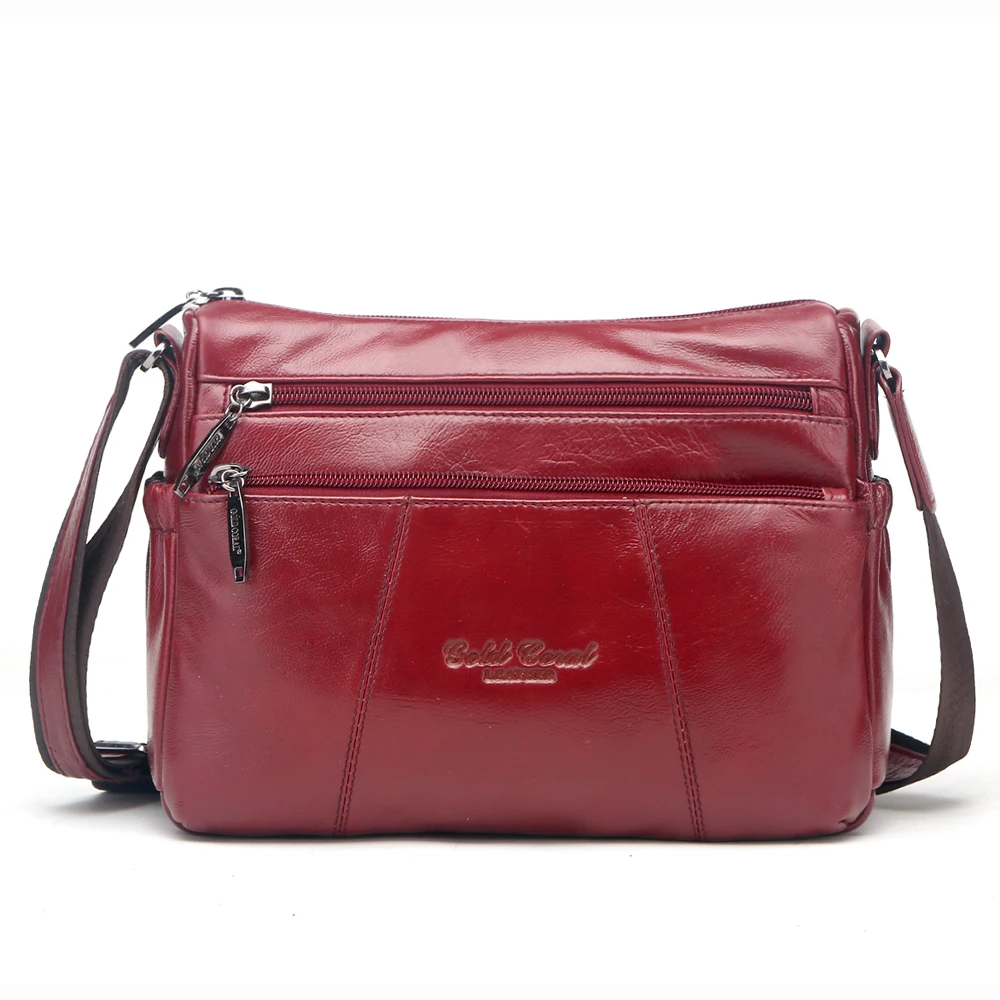 

2015 Famous brand Gold coral real cowhide messenger bags for women casual female shoulder bags women's genuine leather handbag