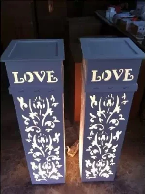 

45" Wedding carved pillar wedding stand without light t-road column PVC expansion sheet road lead 4pcs/lot