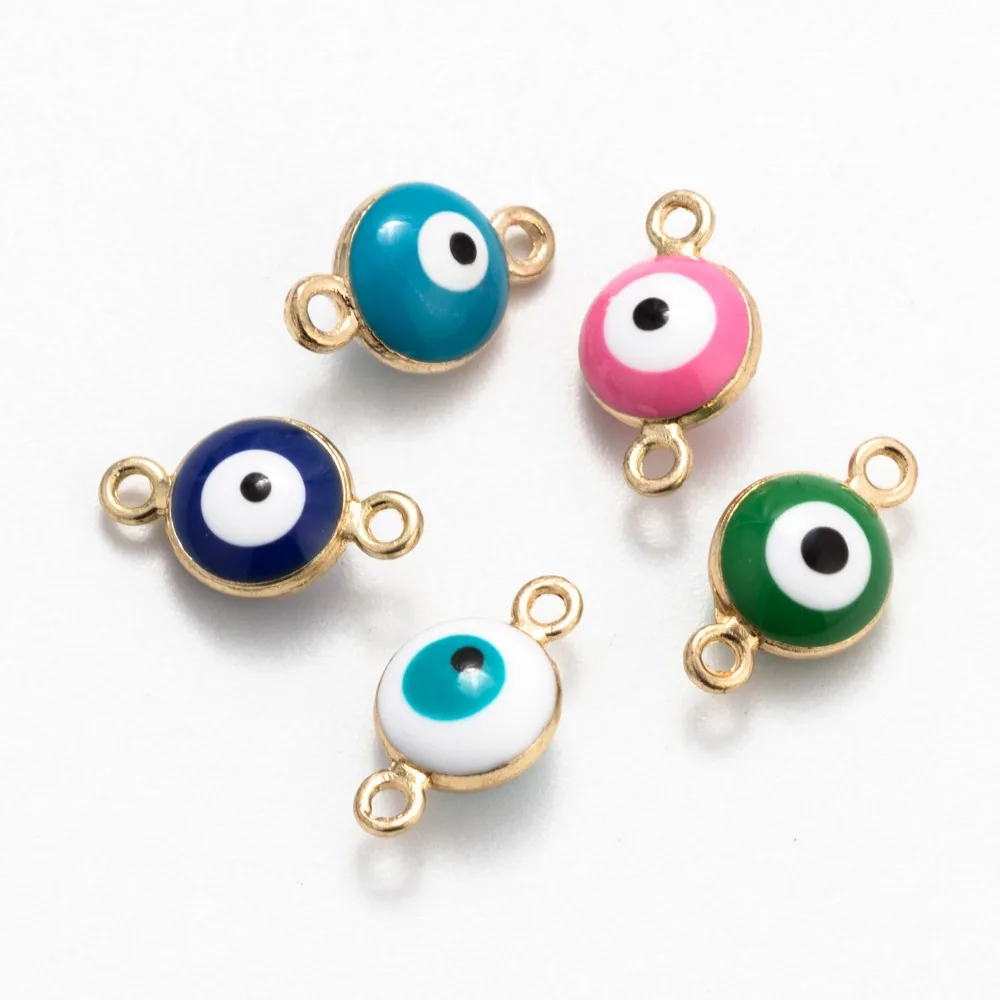 Яркие бусины Lucky Eye от сглаза соединитель для браслетов ожерелий подвесок