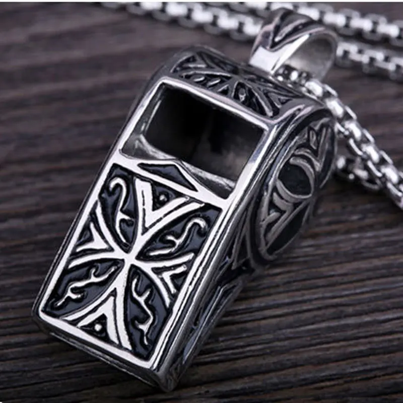 Персонализированные Ретро Рок Панк Металлический Свисток из нержавеющей стали