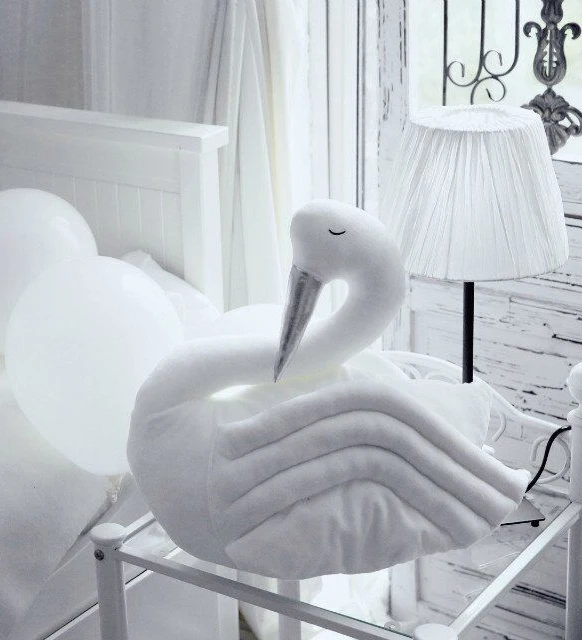 2017 Новый модный детский белый розовый Лебедь плюшевая игрушка подушка для