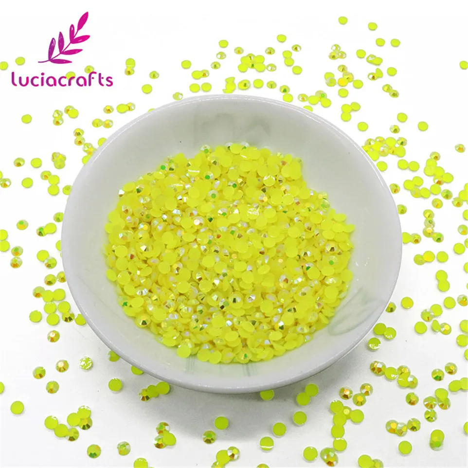 Lucia crafts, 4 мм, разные цвета, полимерные желейные стразы, круглые с плоским основанием, 1440 шт/2880 шт G0306