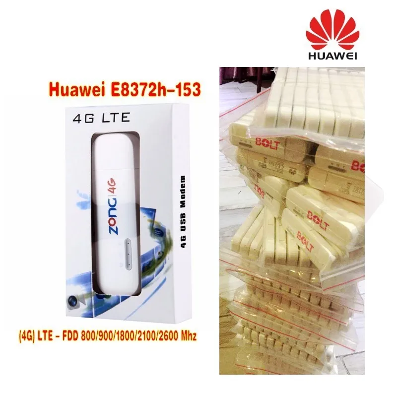 Разблокированный huawei E8372 E8372h-153 E8372h-608 с 2 шт антенной 150 м Wingle LTE модем
