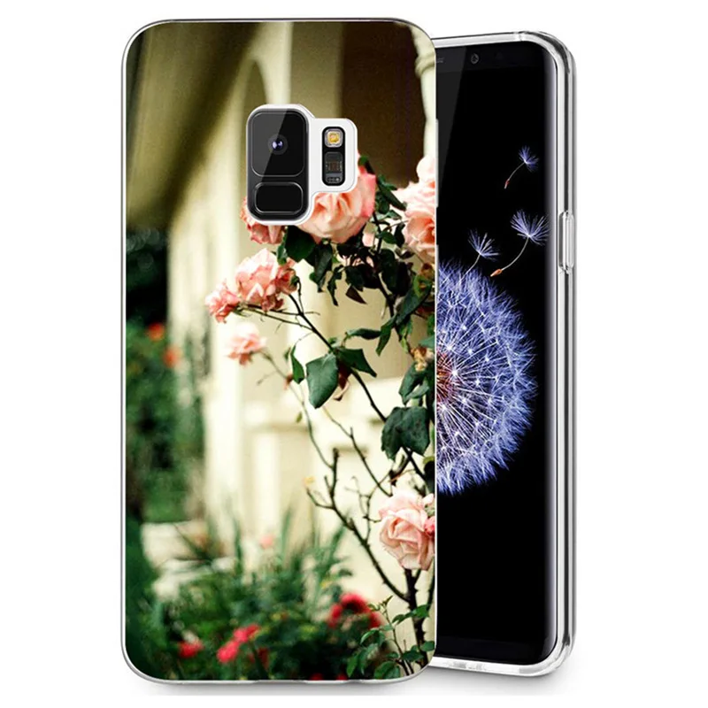 For Samsung Galaxy S3 S9 S9Plus S8 Plus S7 edge Note 8 TPU design Silicon Colorful pure white Flower Cover Case R099 |