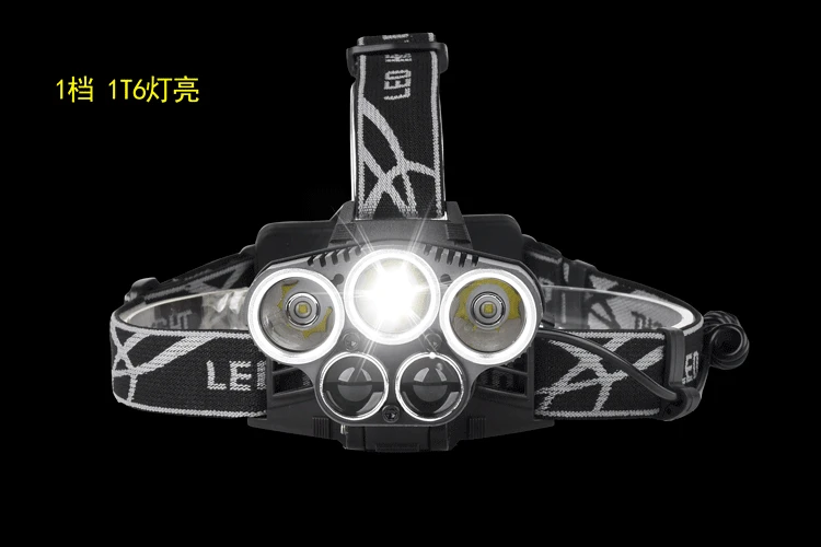 3T6+ 2R5 налобный светильник 5 светодиодный налобный фонарь походный аварийный светильник для рыбалки