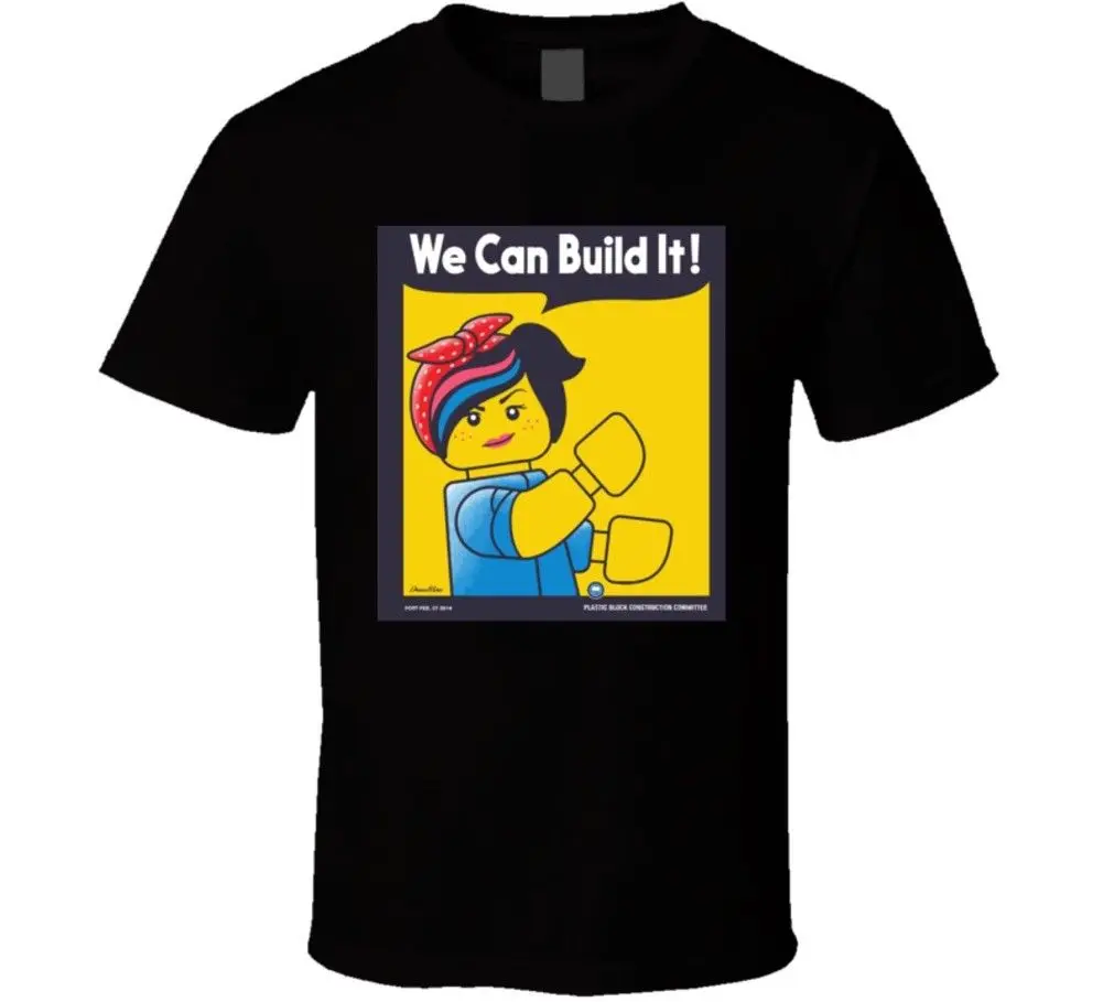 Мы можем построили его футболки мультфильм Забавный Tee|funny tee|tee teefunny t-shirt |