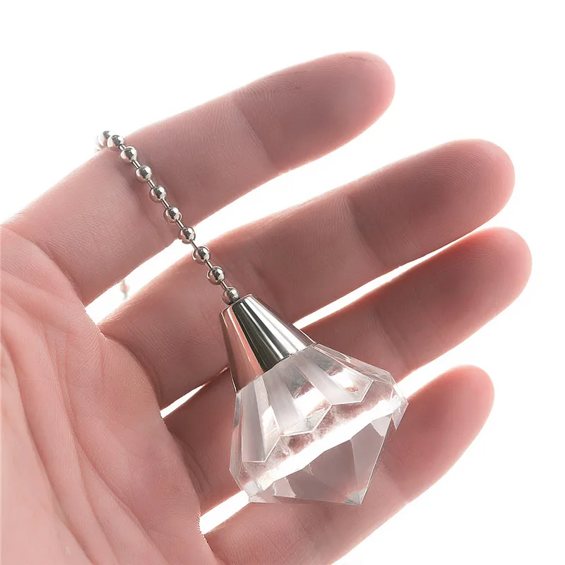 Хрустальный потолочный вентилятор украшение на цепочке витражная Подвеска для