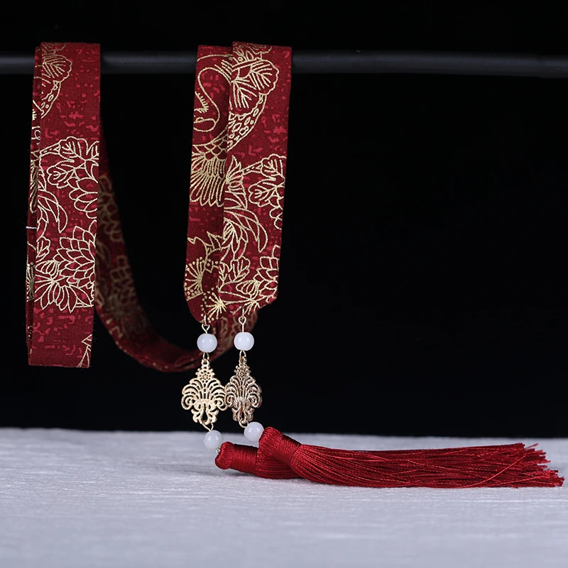 Bordeaux red Hanfu с античной лентой шин бронзовая супер фея Джеймс Т. C. na была издана лента с кисточками для костюма аксессуары для волос - Цвет: Bordeaux red