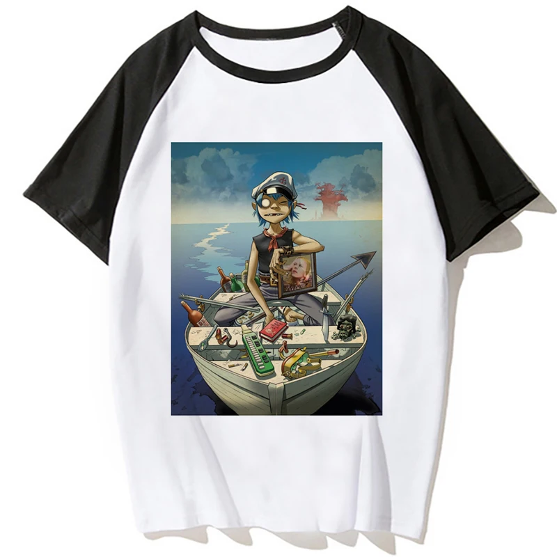 Gorillaz Футболка мужская летняя панк-рок футболка с коротким рукавом Мужская/Женская забавная футболка Музыкальная Группа Gorillaz Топ Футболка