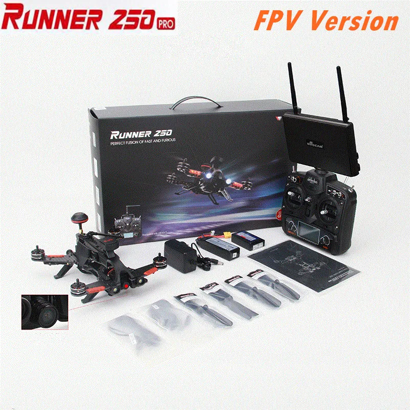(FPV системы версия) Walkera Runner 250 PRO + DEVO 7 5 8g FPV мониторы gps RC гоночный Дрон с камера