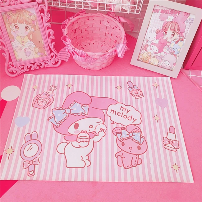 IVYYE розовый My Melody серия модные портативные настольные коврики колодки для хранения ПВХ мультфильм столовые приборы еда Ланч дома для женщин девочек
