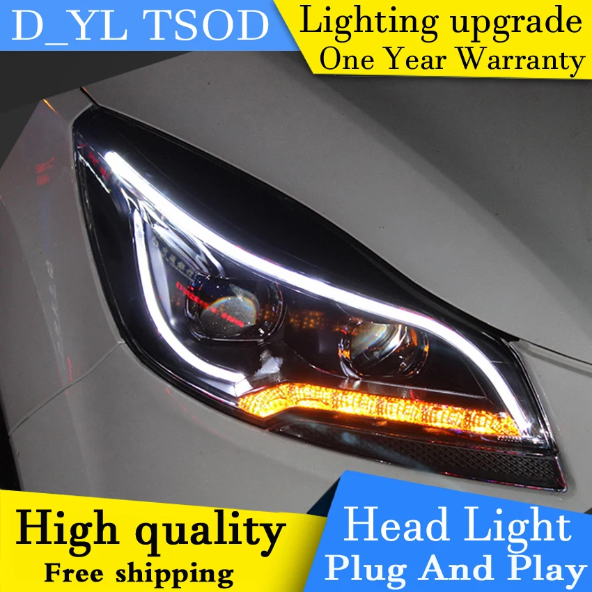 

Car Styling Headlights For Ford Kuga 2013-2015 LED Headlight for Kuga Head Lamp LED Daytime Running Light LED DRL Bi-Xenon HID