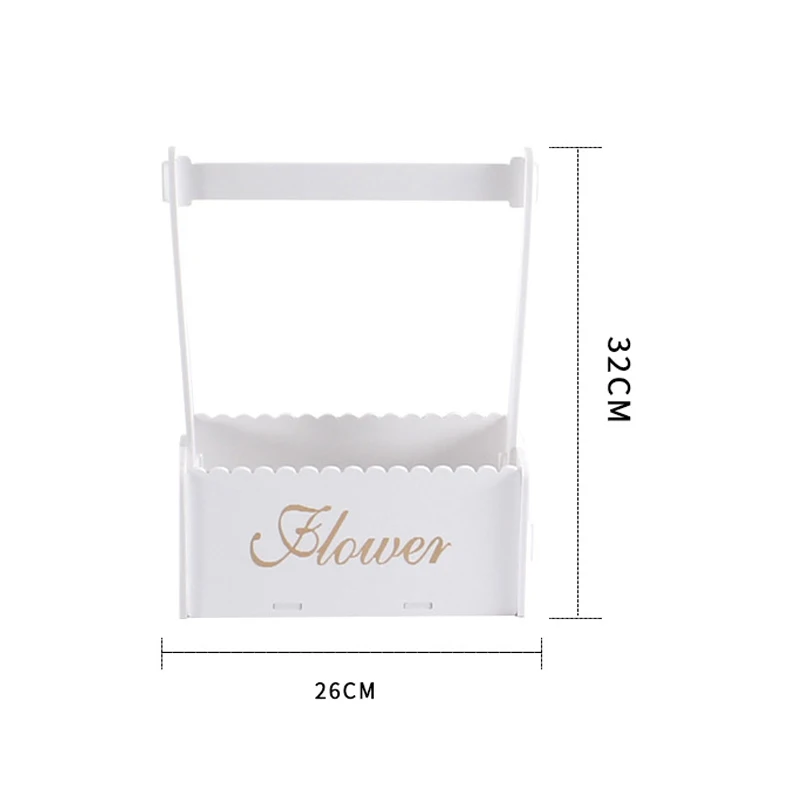 Складная портативная деревянная Цветочная корзина, собранная простая Цветочная корзина, домашнее хранилище корзина, декоративный цветочный горшок, декор для свадебной вечеринки