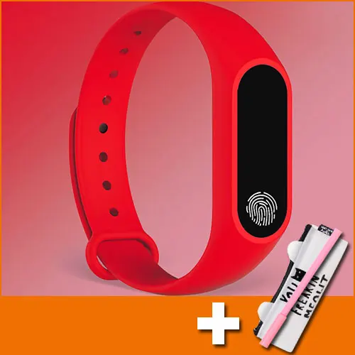 red with gift Модные спортивные часы детские часы для девочек и мальчиков наручные часы цифровые электронные наручные часы Детские часы с подарком - Цвет: red with gift