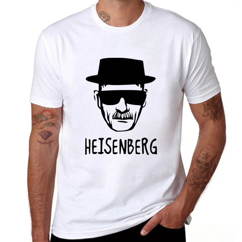Белый BLWHSA Breaking Bad Heisenberg, забавная Мужская футболка, высокое качество, хлопок, Круглый ворот, короткий рукав, модные, с принтом, мужские футболки - Цвет: Белый