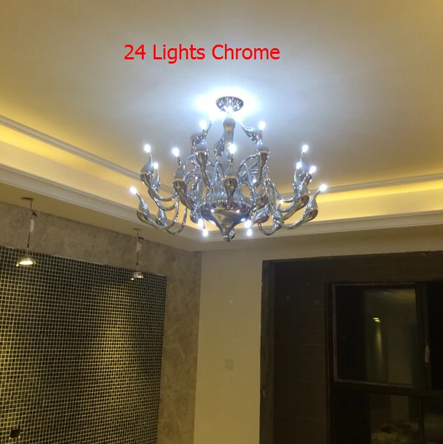 Белый Потолочный светильник Shocker с 24 головками роскошные потолочные светильники