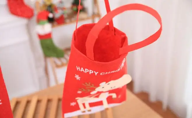 Freeshipping 2018 Christmas New Santa Claus Gift Bags Merry Candy 10pcs |