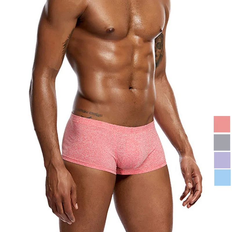 Мужские трусы-боксеры Однотонные трусы из модала сексуальное нижнее белье для